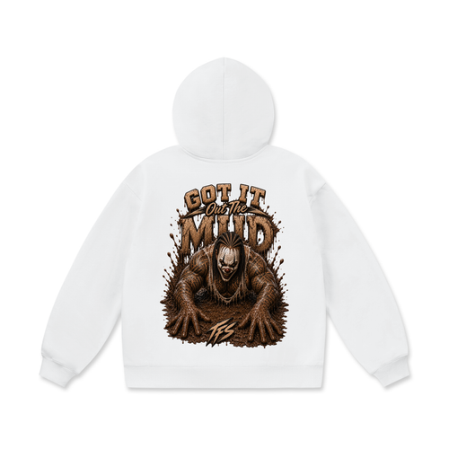 "Got it out the Mud" oversized fleece hoodie