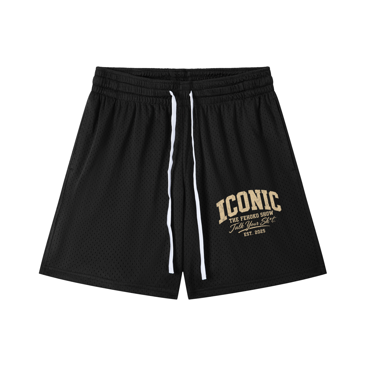 ICONIC Mesh long Drawstring Shorts